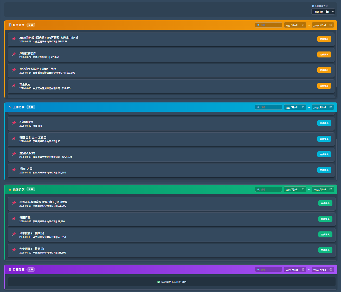 任務與待辦追蹤中心
